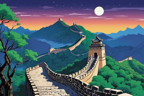 great wall,great wall of china,great wall wingle,chinese background,world digital painting,cartoon video game background,travel poster,china,dragon bridge,wall,landscape background,forbidden palace,tigers nest,mulan,art background,chinese clouds,city wall,4k wallpaper,huashan,background images,Illustration,Japanese style,Japanese Style 07