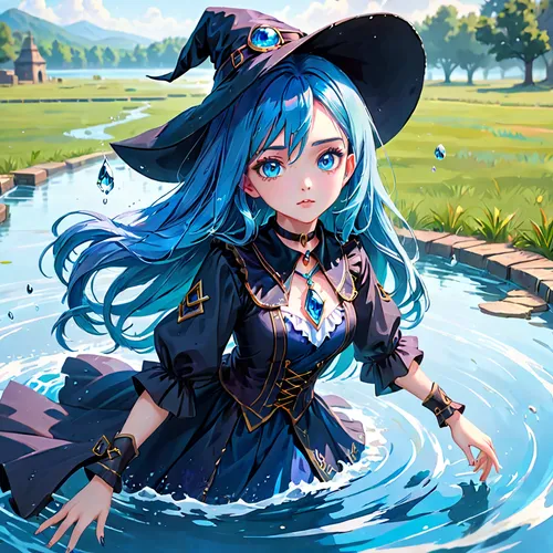 water-the sword lily,rusalka,venetia,aqua,witch's hat icon,fantasia,elza,ferry,halloween witch,erika,water game,monsoon banner,nami,water nymph,sultana,ashitaba,vanessa (butterfly),vexiernelke,kinara,underwater background,Anime,Anime,General