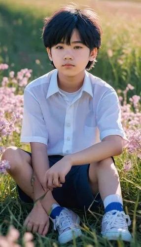 child is sitting,boy praying,lonely child,child in park,little boy,paeonie,child boy,choi kwang-do,bowl cut,child model,a child,songpyeon,ziu,guk,tan chen chen,sit,sits on away,trembling grass,kawaii boy,hedgehog child,Art,Artistic Painting,Artistic Painting 09