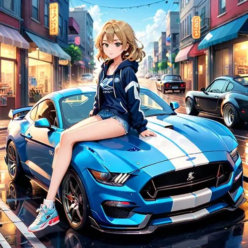 amg,fujiko,michiru,tsumugi kotobuki k-on,bmw m2,mustang,Anime,Anime,Realistic