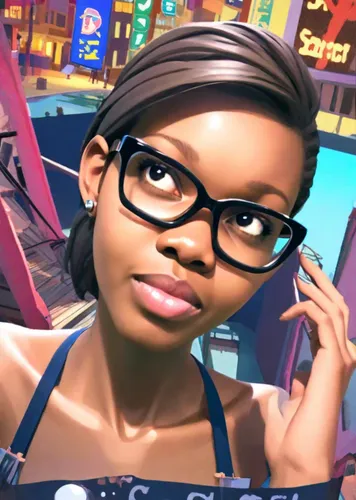 maria bayo,librarian,animated cartoon,tiana,ebony,girl studying,cute cartoon character,animator,world digital painting,digital compositing,cynthia (subgenus),cartoon video game background,lira,agnes,newscaster,with glasses,cartoon doctor,digital painting,television character,portrait background