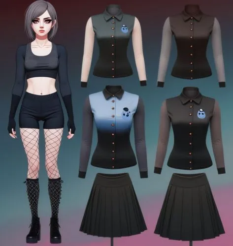 gothic fashion,bolero jacket,women's clothing,a uniform,ladies clothes,nurse uniform,police uniforms,uniforms,school uniform,school clothes,clothing,fashionable clothes,uniform,goth subculture,clover jackets,goth woman,women clothes,gothic style,cute clothes,gothic dress,Conceptual Art,Sci-Fi,Sci-Fi 11