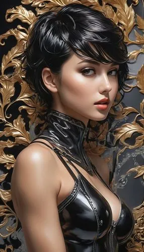 bellona,alita,fantasy art,fantasy woman,selina,portrait background,Art,Classical Oil Painting,Classical Oil Painting 02