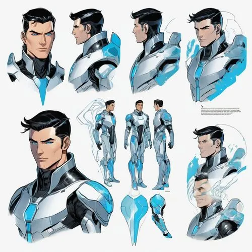 nightwing,namor,omac,iceman,beyonder,turnarounds,Unique,Design,Character Design