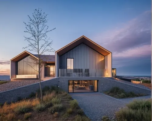 dunes house,timber house,cubic house,modern architecture,dune ridge,wooden house,modern house,archidaily,metal cladding,residential house,danish house,inverted cottage,cube house,tekapo,icelandic houses,frame house,eco-construction,cube stilt houses,smart home,house shape,Photography,General,Realistic