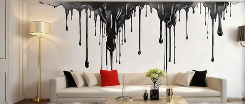 wall sticker,wall paint,modern decor,interior decoration,wall decoration,interior design,water dripping,painted wall,wall decor,graffiti splatter,nursery decoration,contemporary decor,paint splatter,wall art,wall painting,black paint stripe,decorative art,wall plaster,interior decor,decorates,Illustration,Black and White,Black and White 34