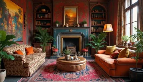 sitting room,victorian room,reading room,livingroom,living room,interior decor,home interior,great room,ornate room,interiors,fire place,fireplace,fireplaces,old victorian,wade rooms,alcove,showhouse,dandelion hall,royal interior,furnishings,Photography,General,Realistic