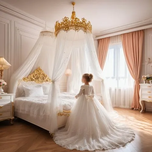 bridal suite,ornate room,bedchamber,chambre,the little girl's room,wedding gown,wedding dresses,grand hotel europe,bridal gown,hochzeit,bridal dress,wedding dress,wedding photography,lace curtains,bedclothes,fairy tale,victorian room,chambermaid,room newborn,interior decoration,Photography,General,Fantasy