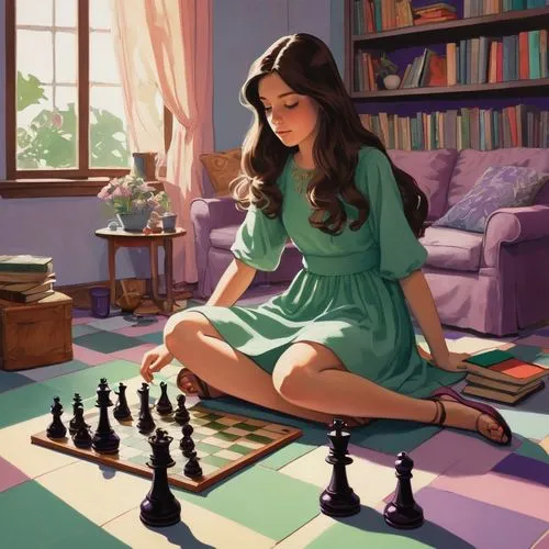 chess player,chess game,chess,play chess,chessboards,chess board,chessboard,vertical chess,chess cube,chess pieces,playing room,chess men,girl studying,chess icons,chess piece,game illustration,woman playing,poker primrose,the little girl's room,board game,Illustration,Black and White,Black and White 10