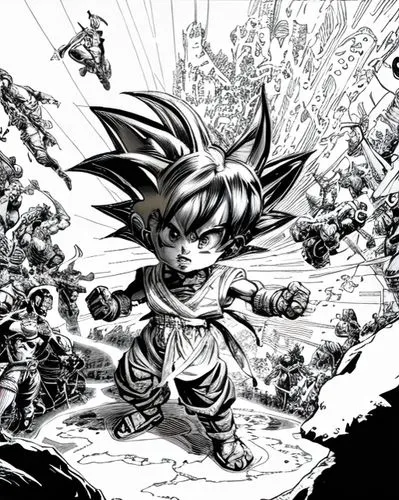 son goku,dragon ball,dragonball,goku,kame sennin,dragon ball z,mono-line line art,mono line art,vegeta,dragon slayers,takikomi gohan,fairy tail,dragon slayer,heroic fantasy,line-art,sonic the hedgehog