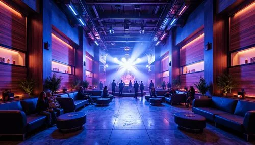 nightclub,event venue,lobby,factory hall,nightclubs,clubcorp,clubroom,scene lighting,concert venue,performance hall,gansevoort,zouk,venue,dancefloor,warehouse,lounges,concert stage,blue room,superclub,stage design