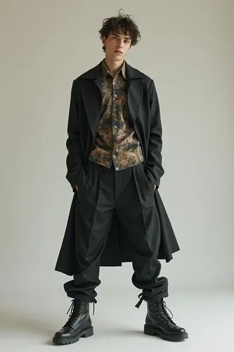 Fashion Model,a male in a coat standing up against a wall,yohji,joji,dickensian,svenonius,nonnative,jid,Photography,Fashion Photography,Fashion Photography 01