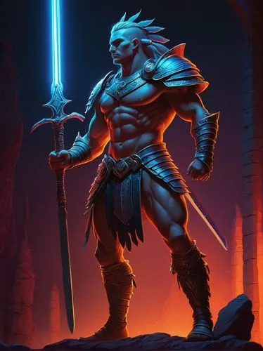 garrison,barbarian,ahsoka,berserker,fantasy warrior,dagestanis,Illustration,Realistic Fantasy,Realistic Fantasy 26