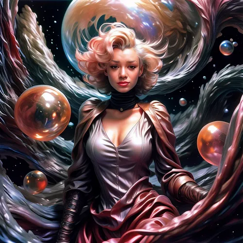 heliosphere,andromeda,marilyn monroe,transistor,sci fiction illustration,fantasy woman,callisto,zodiac sign libra,fantasy portrait,star mother,space art,rosa ' amber cover,marilyn,fantasia,marylyn monroe - female,femme fatale,saturn,venus,celestial body,marylin monroe