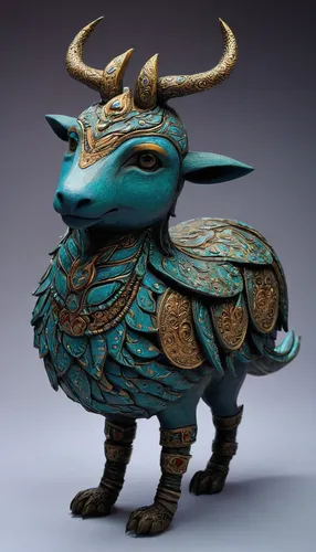 tribal bull,animal figure,garuda,cow horned head,bronze figure,the zodiac sign taurus,horned,figurine,taurus,incense burner,anthropomorphized animals,painted dragon,goki,japanese art,3d figure,minotaur,chinese dragon,bronze horseman,vax figure,armored animal,Illustration,Abstract Fantasy,Abstract Fantasy 07