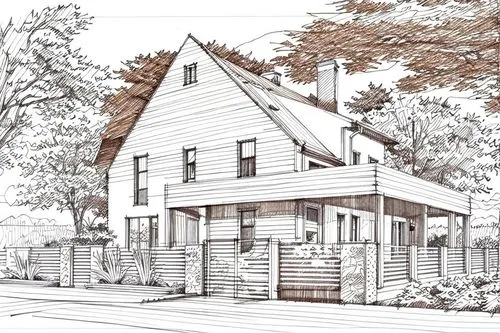 wood turn to brown colors. Windows are blue. grass and tree is green.
 All of the sketch made with the markers,house drawing,sketchup,houses clipart,rowhouses,new england style house,rowhouse,subdivid