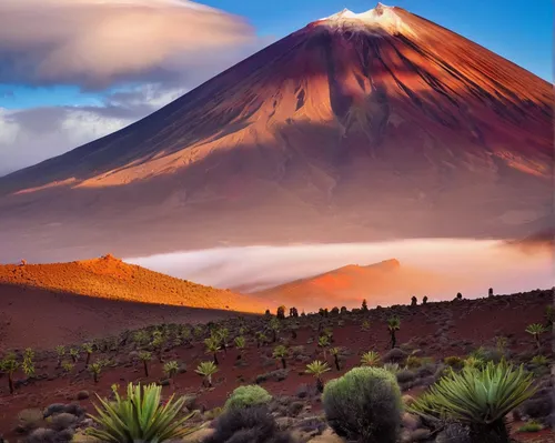 teide national park,teide,el teide,volcanic landscape,tenerife,the atacama desert,licancabur,canary islands,atacama desert,popocatepetl,atacama,chimborazo,marvel of peru,tongariro,active volcano,cotopaxi,chile,stratovolcano,argentina desert,gorely volcano,Illustration,Realistic Fantasy,Realistic Fantasy 37