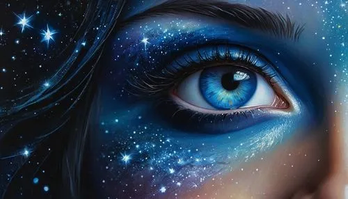 cosmic eye,universo,starsight,galaxy,universe,women's eyes,Conceptual Art,Daily,Daily 32