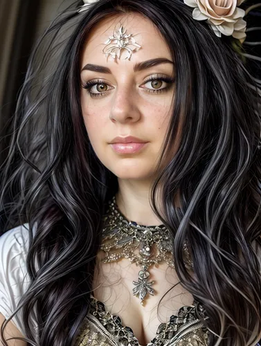 elven flower,miss circassian,celtic queen,gypsy hair,tiger lily,headpiece,persian,indian bride,white rose snow queen,lace wig,fairy queen,celtic woman,vanessa (butterfly),elven,violet head elf,indian headdress,assyrian,arabian,headdress,tiara