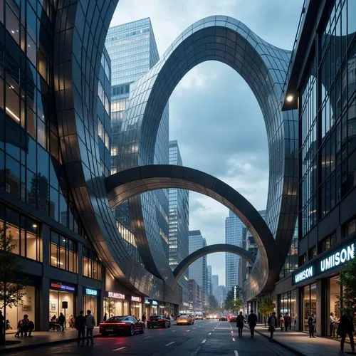 heatherwick,futuristic architecture,taikoo,zeil,the loop,interlace,undershaft,three centered arch,strigulated,dongdaemun,helix,semi circle arch,round arch,skyways,penannular,broadgate,potsdamer platz,hudson yards,sinuous,marunouchi