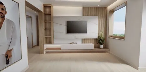 ultra luxurious modern tv room wall unit with marble finish back and wooden shelves and white melamine drawers ,modern living room with wood paneling and a large television mounted on the wall,modern 