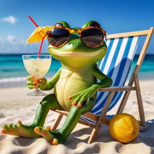 caipirinha,beach background,rum swizzle,travel insurance,summer background,frog background,summer feeling,summer holidays,summer clip art,have a drink,kermit the frog,green iguana,caipiroska,piña colada,to sunbathe,mojito,summer season,kermit,tropical drink,coconut drinks,Photography,General,Realistic