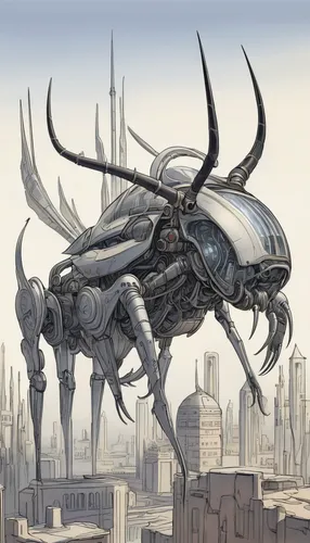 oryx,sci fiction illustration,scarab,stag beetle,elephant beetle,arthropod,artificial fly,the stag beetle,beetle fog,scarabs,stag beetles,loukaniko,erbore,carapace,rhinoceros beetle,blue-winged wasteland insect,sci fi,exoskeleton,weevil,beetle,Illustration,Black and White,Black and White 29