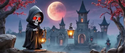 halloween background,halloween banner,grim reaper,halloween wallpaper,halloween scene,halloween poster,halloween illustration,grimm reaper,fantasy picture,witchfinder,cartoon video game background,salem,shadowgate,haunted cathedral,helloween,haunted castle,magica,samhain,count dracula,moonsorrow,Illustration,Japanese style,Japanese Style 01