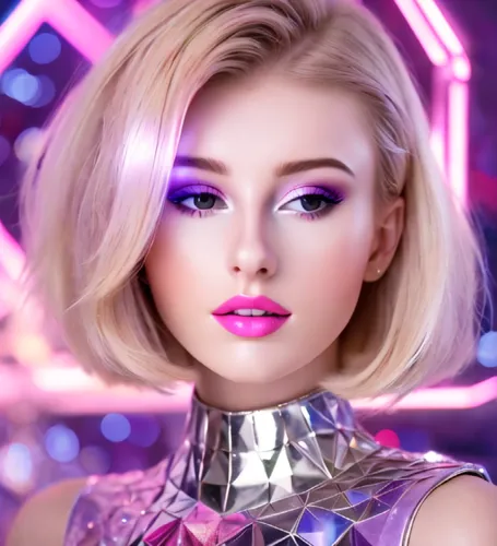 neon makeup,purple and pink,purple,pink-purple,ultraviolet,light purple,barbie,purple background,cosmetics,realdoll,cosmetic,violet,women's cosmetics,purpleabstract,futuristic,barbie doll,purple glitt