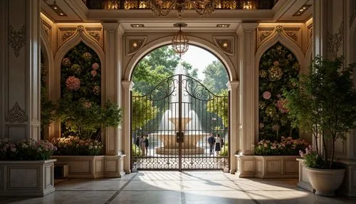 enfilade,cochere,conservatory,entryway,archways,garden door,orangerie,claridges,flower booth,entranceway,marble palace,entrance hall,rosecliff,archly,entranceways,floral decorations,hallway,versailles,ornate room,highgrove