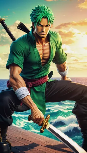 calm usopp,monsoon banner,swordsman,patrol,wind warrior,emerald sea,sea god,sea man,my hero academia,kenjutsu,the green coconut,background images,cg artwork,chollo hunter x,game character,saji,male character,aaa,eskrima,dragon slayer,Illustration,Paper based,Paper Based 15