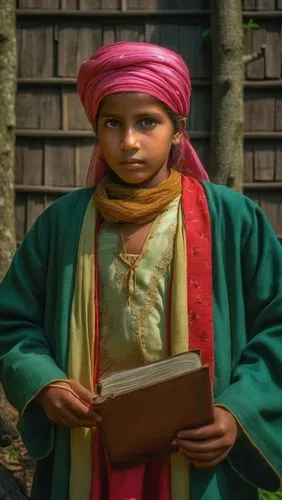 a man in a green robe is holding his hands on his chest,abdulrahman,nasir,pakistani boy,salim,muhibbah,middle eastern monk,Photography,General,Realistic