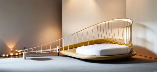 chaise longue,chaise lounge,canopy bed,infant bed,baby bed,bed frame,winding staircase,chaise,sleeper chair,banister,soft furniture,boutique hotel,circular staircase,casa fuster hotel,wooden stair rai