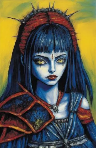 izanami,tomie,kefka,kayako,kula,illyria,nephthys,voodoo woman,siouxsie,naraku,milgrim,cleopatra,niobe,bruja,tenko,artemisia,mervat,seiran,satsuki,melora,Illustration,Realistic Fantasy,Realistic Fantasy 33