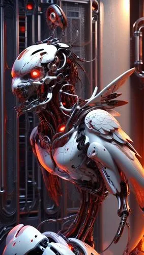 biomechanical,prey,venom,phoenix rooster,exoskeleton,garuda,wyrm,scorch,evangelion unit-02,molten,molten metal,phoenix,alien warrior,scifi,eva unit-08,fractalius,evangelion evolution unit-02y,3d render,dragon design,render