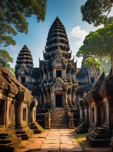 angkor wat temples,angkor,prasat,phimai,banteay,cambodia,phanom,chedi,angkor wat,angkor thom,tempel,prasathinphimai,siemreap,buriram,khmer,siem reap,phnom,candi rara jonggrang,buddhist temple complex thailand,sonthaya,Illustration,Japanese style,Japanese Style 18