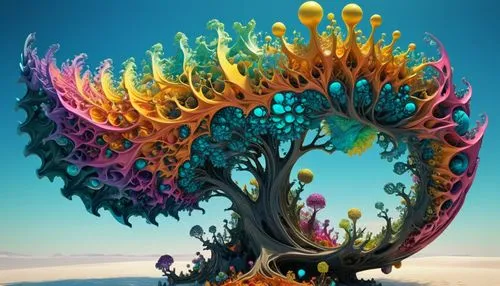 colorful tree of life,flourishing tree,tree of life,pacifier tree,magic tree,celtic tree,trumpet tree,strange tree,cardstock tree,dragon tree,painted tree,flower tree,tree mushroom,wondertree,cat tree of life,tangerine tree,fruit tree,strawberry tree,mandelbulb,fractals art,Illustration,Realistic Fantasy,Realistic Fantasy 39