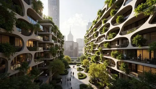 ecotopia,bjarke,futuristic architecture,europan,terraformed,interlace,arcology,urban design,biopolis,terraforming,urban development,greentech,smart city,heatherwick,microhabitats,urbanization,futuristic landscape,microdistrict,safdie,urbanworld