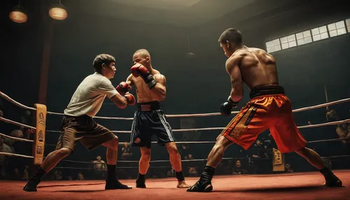 Create a heartwarming tale of a young kickboxer overcoming all odds to become a champion.,striking combat sports,lethwei,shoot boxing,combat sport,the hand of the boxer,boxing ring,chess boxing,profes