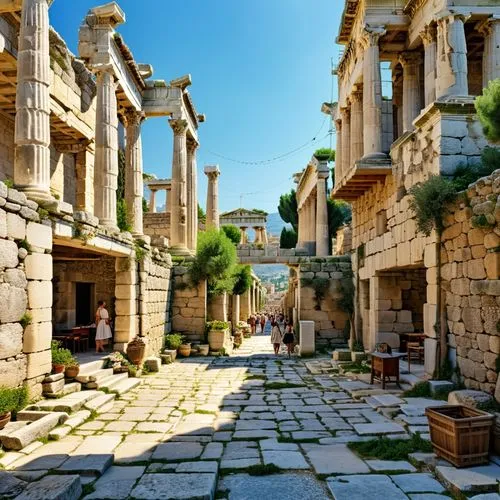 ephesus,celsus library,baalbek,ancient city,laodicea,palmyra,jerash,dougga,amman,leptis,celsus,greek temple,tiryns,kusadasi,acropolis,akropolis,panagora,pylades,capernaum,biblos,Photography,General,Realistic