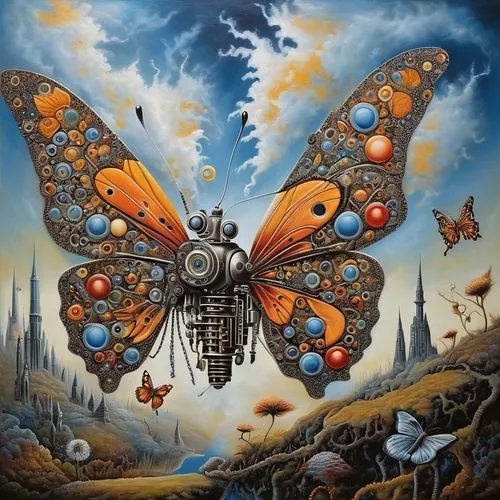 robotic butterfly in a surrealistyc  world,hesperia (butterfly),butterfly effect,janome butterfly,ulysses butterfly,isolated butterfly,moths and butterflies,julia butterfly,vanessa (butterfly),morpho,