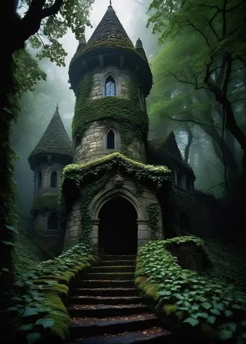 witch's house,house in the forest,forest chapel,abandoned place,ghost castle,fairytale castle,haunted castle,fairy tale castle,witch house,abandoned house,fairy house,the haunted house,forest house,creepy house,sunken church,abandoned places,schierstein,haunted house,haunted cathedral,lonely house,Illustration,Black and White,Black and White 08