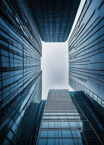 Modern skyscraper, futuristic cityscape, cloudy sky, subtle fog, sleek glass and steel structure, intricate architectural lines, minimalist decor, urban atmosphere, 3/4 composition, low-angle shot, dr