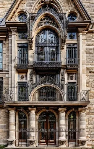 an old building that has some large windows,driehaus,brownstone,greystone,brownstones,yale university,old architecture,french building,architectural style,altgeld,hotel de cluny,architecture,western a