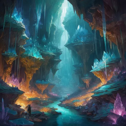 fantasy landscape,blue cave,blue caves,the blue caves,ice cave,cave,cave tour,chasm,sea caves,glacier cave,cave on the water,fantasy picture,pit cave,dungeons,lava cave,sea cave,fantasy art,elven fore