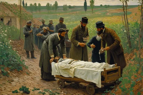 Amidst a war-torn country, a doctor provides life-saving care to injured civilians.,physician,pilgrims,samaritan,medical staff,health care workers,patients,medicine icon,patient,funeral,nursing,way of