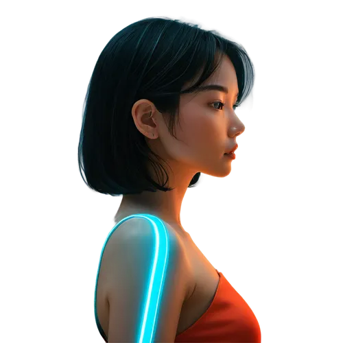 utada,digital painting,vector girl,mulan,emiko,digital art,zhu,tron,cortana,neon light,luminous,world digital painting,azumi,electroluminescent,asian woman,vector art,hikari,lightwave,digital artwork,digital drawing,Illustration,Japanese style,Japanese Style 15