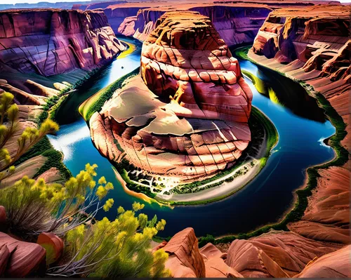 fairyland canyon,glen canyon,radiator springs racers,horseshoe bend,grand canyon,canyon,angel's landing,image manipulation,cliff dwelling,landform,horsheshoe bend,cartoon video game background,virtual landscape,antelope canyon,lake powell,arid landscape,moon valley,world digital painting,desert landscape,futuristic landscape,Photography,Artistic Photography,Artistic Photography 02