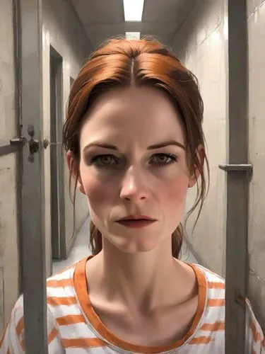 clementine,prisoner,detention,prison,the girl's face,half life,arbitrary confinement,croft,nora,live escape game,screenshot,lis,mary jane,chainlink,lara,character animation,lori,rendering,interrogation point,orange,Digital Art,Comic