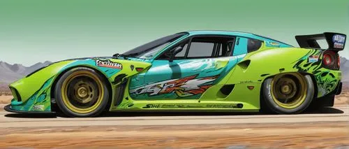 repnin,rwb,wanganella,tags gt3,cartoon car,kachornprasart,Illustration,Japanese style,Japanese Style 08